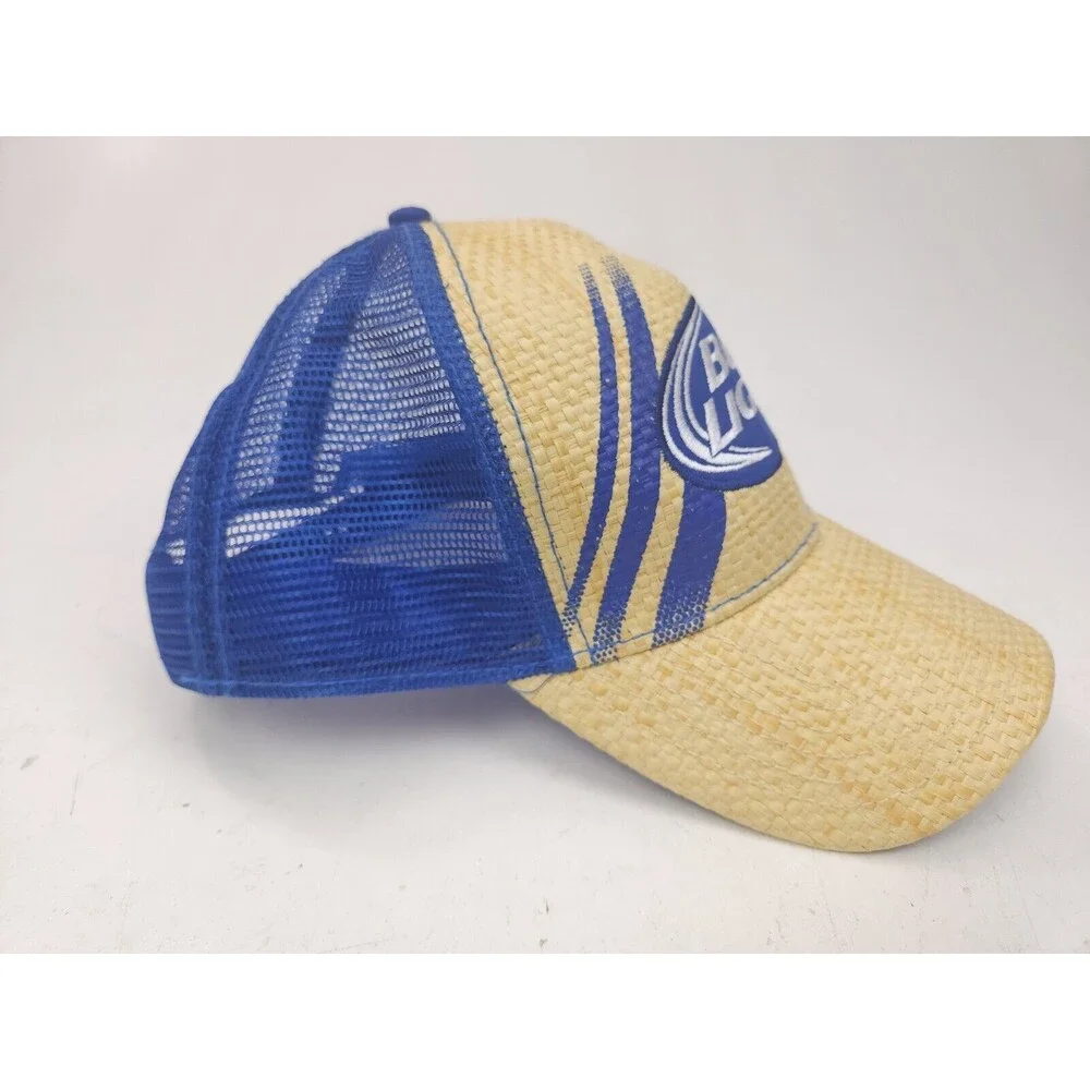 Bud Light Beer Wicker Trucker Hat Cap Adjustable Size Alcohol Budweiser Party - Picture 3 of 6
